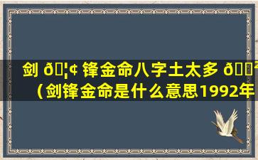 剑 🦢 锋金命八字土太多 🌲 （剑锋金命是什么意思1992年）